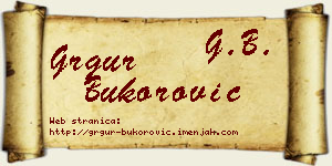 Grgur Bukorović vizit kartica